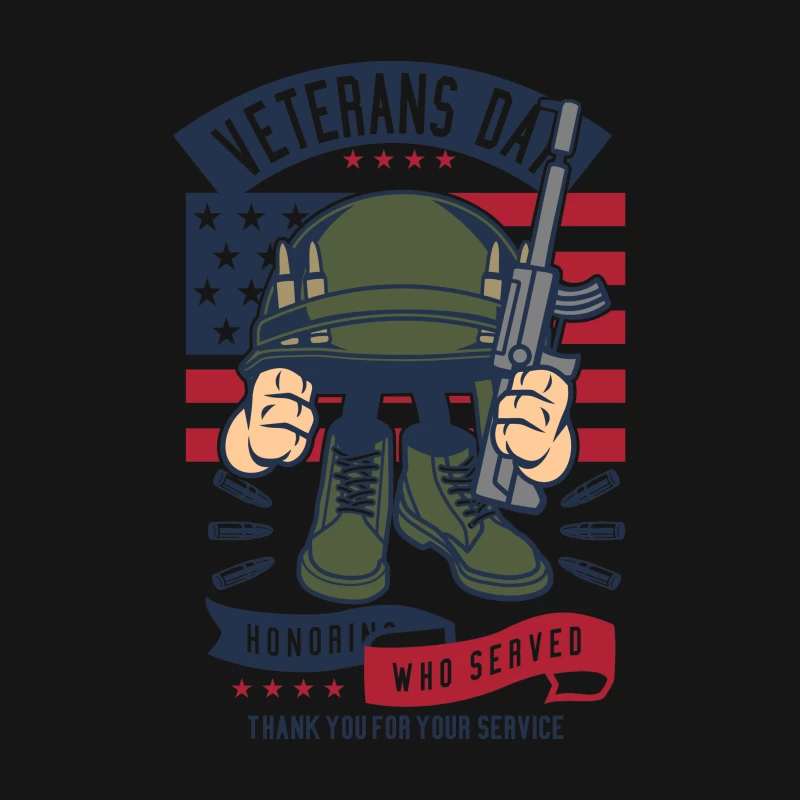 Hommage aux anciens combattants: casque militaire et bottes sur fond de drapeau américain Homme T-Shirt