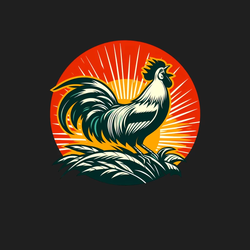 Buy Rooster Sunrise Vintage Male Tank Top