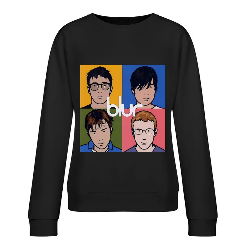 Blur Band Pop Art Style Album Cover Portrait Female Pullover Sweatshirt