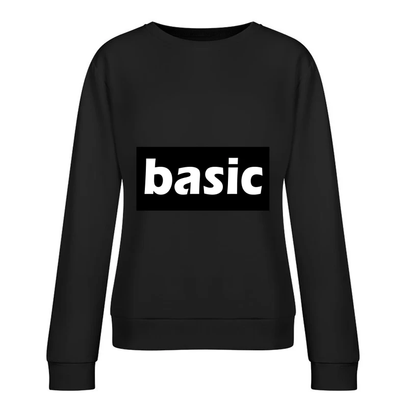 Basic Typography Design Female Pullover Sweatshirt