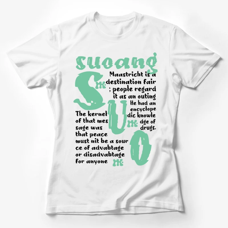Künstlerische Buchstabenkunst Damen T-Shirt