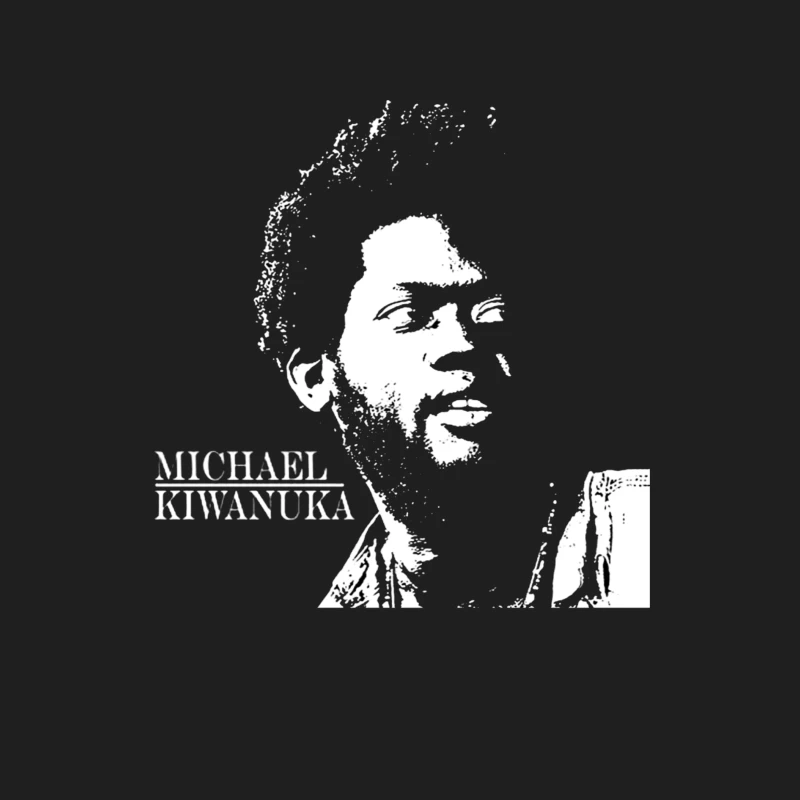 Black and White Line Art Portrait of Michael Kiwanuka Male Tank Top