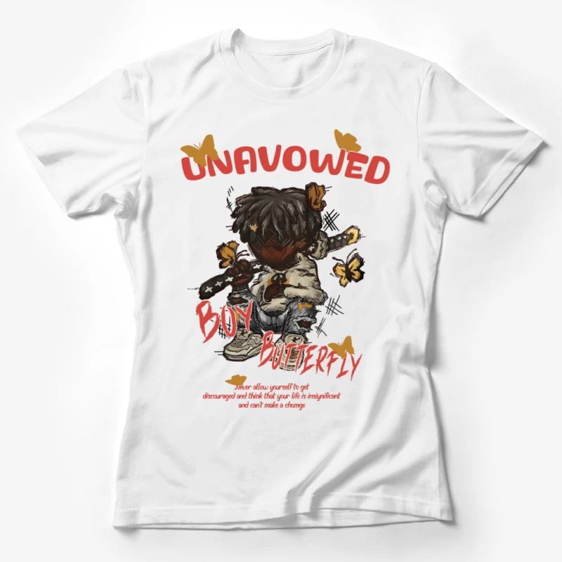Einsamer Schmetterlingsjunge Damen T-Shirt