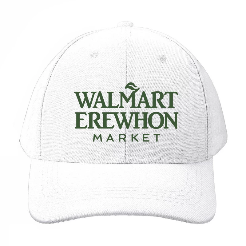 Walmart-Erewhon Market Logo Parody in Green Baseball Cap