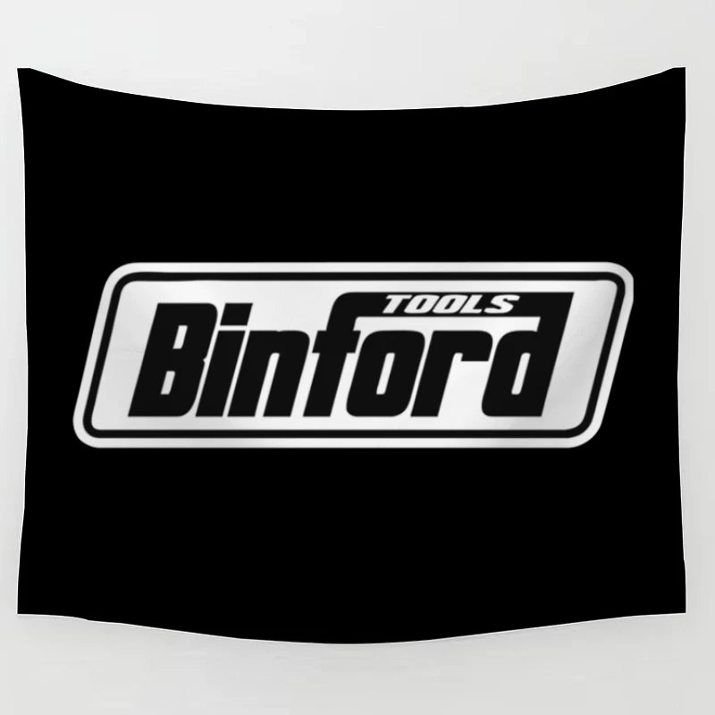 Binford Tools Black and White Company Logo Tapestry