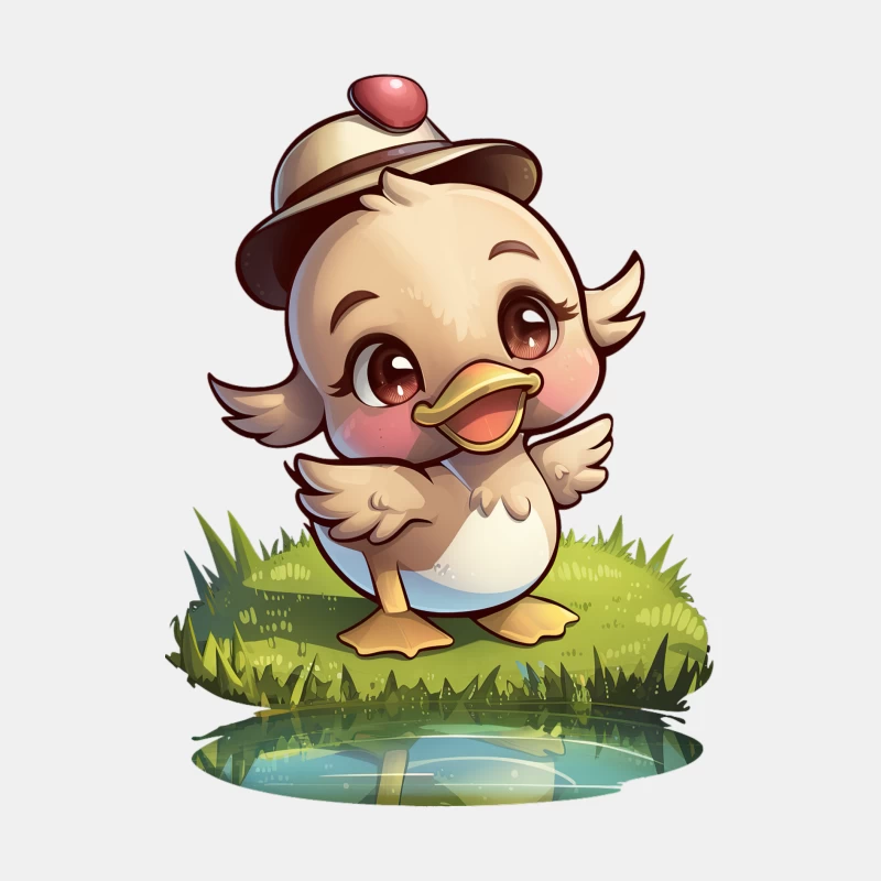 Un canard mignon dans un style cartoon Homme Débardeur