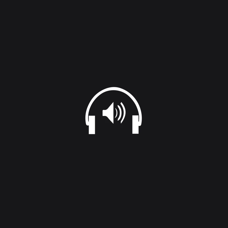Icône de casque audio minimaliste Homme Sweat à capuche