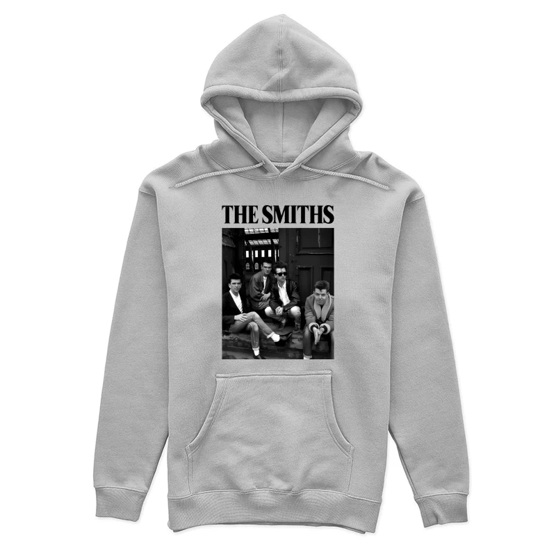 The Smiths: Iconic 1980s British Alternative Rock Band in Black and White Female Pullover Hoodie