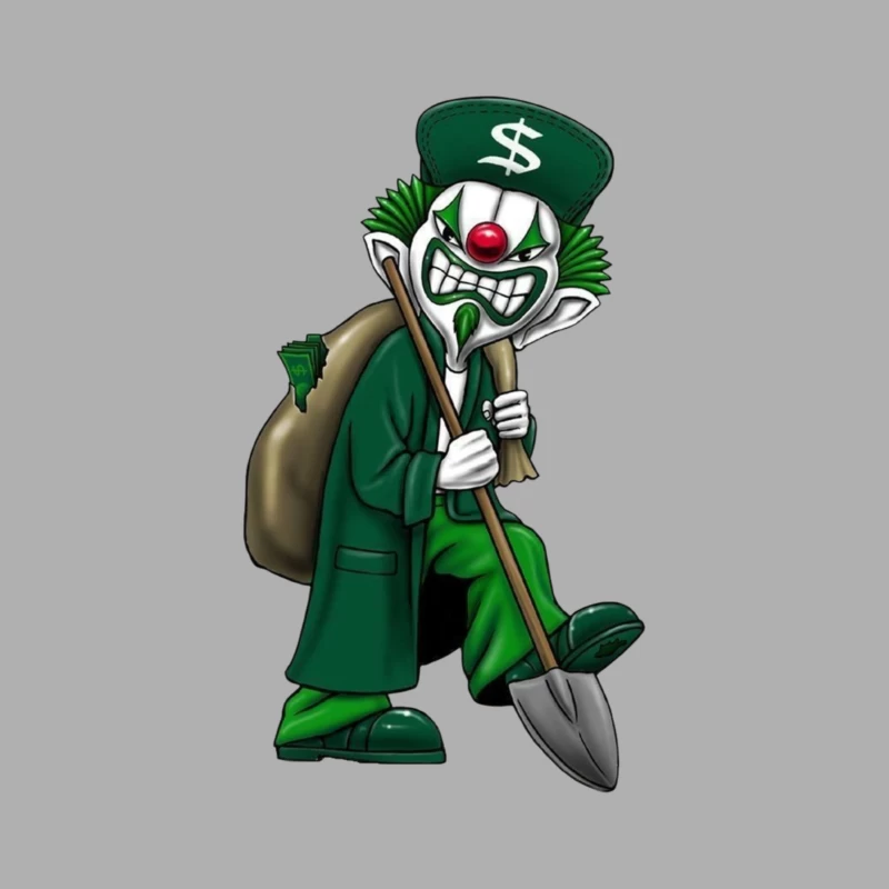 Grinning Clown with Money Bag Male Tank Top