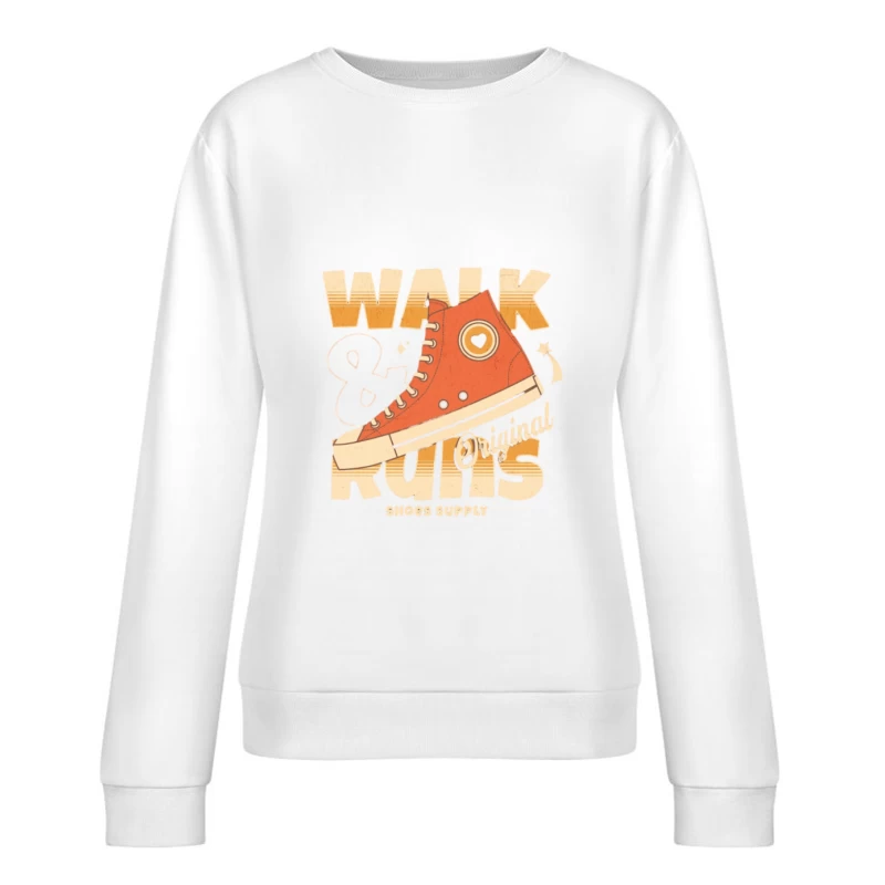 Illustration de Chaussures Originales avec Cœur Femme Sweat-shirt à enfiler