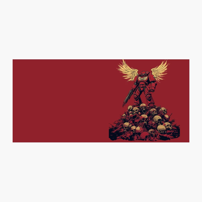 Blood Angels Space Marine Triumphant Over Pile of Skulls Coffee Mug