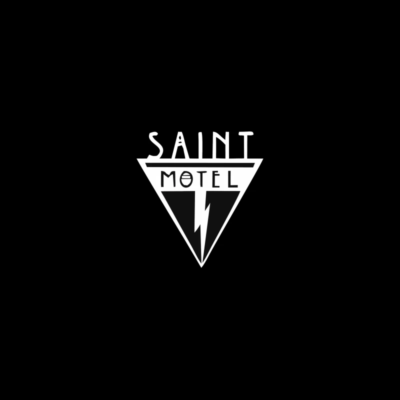 Saint Motel Vintage Triangle Logo with Lightning Bolt Design Coffee Mug