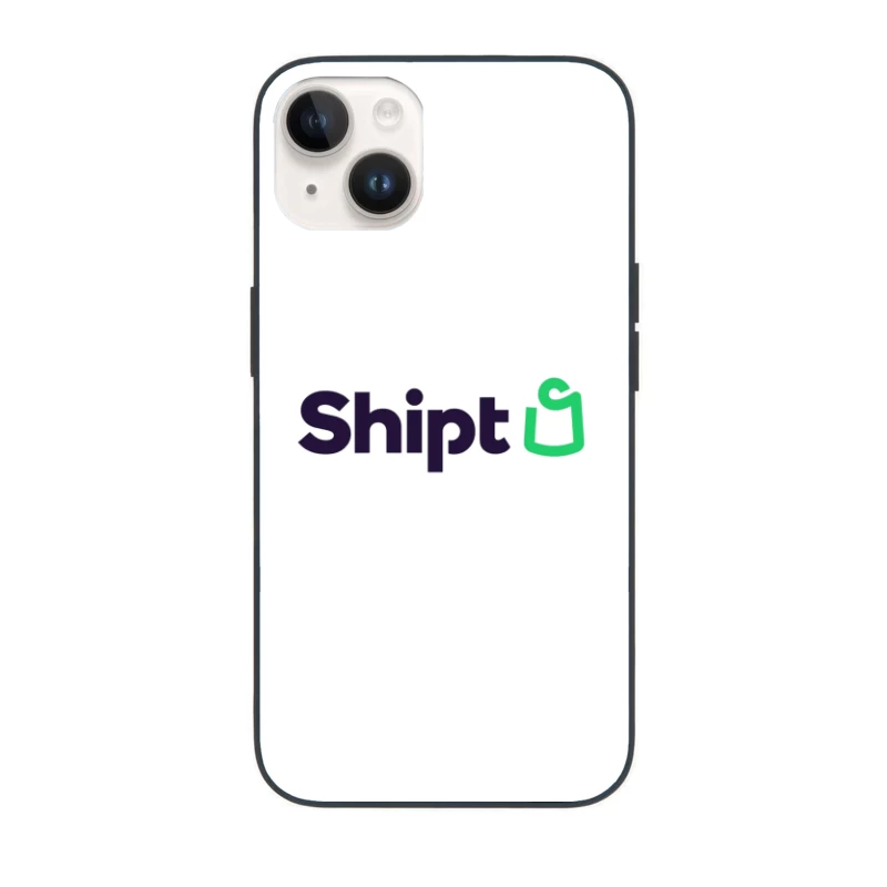 Shipt Modern Minimalist Logo with Green Hanger Icon iPhone Case