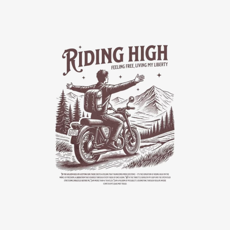 Faire de la moto en montagne Homme Manches Longues T-Shirt