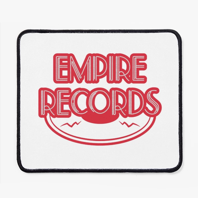 Vintage Empire Records Red Logo Design Mouse Pad