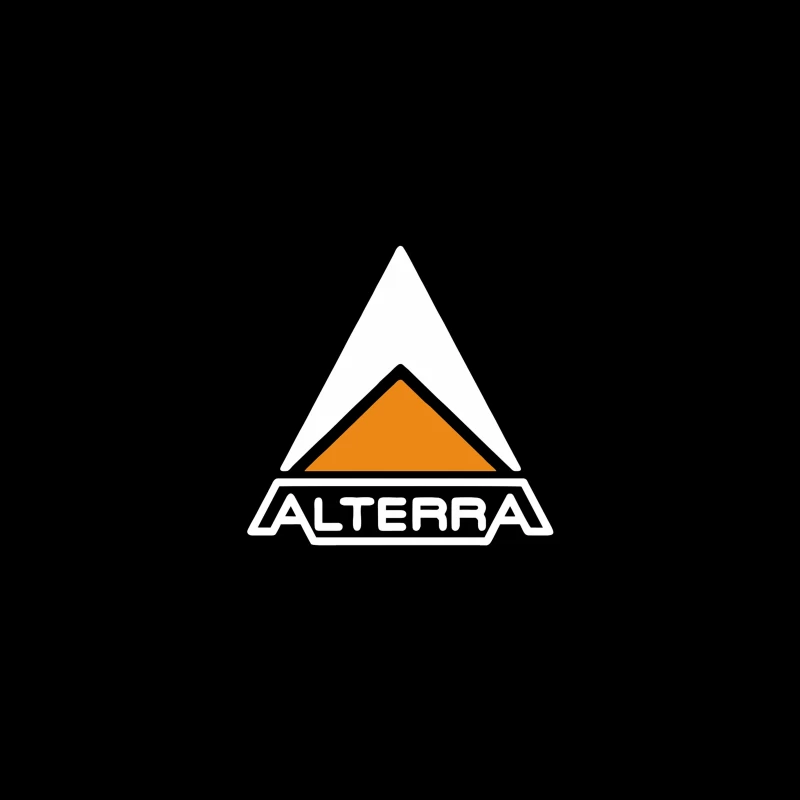 Alterra Corporate Logo with Orange Triangle Design Desk Mat