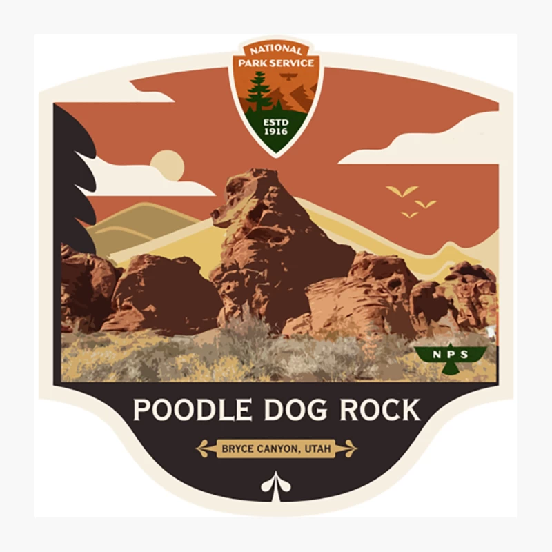 Poodle Dog Rock Pin