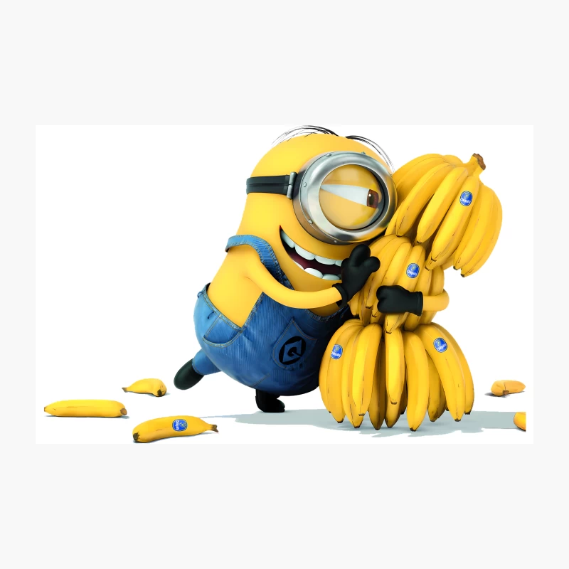 Funny Minion Character with Bananas from Animated Movie Travel Mug