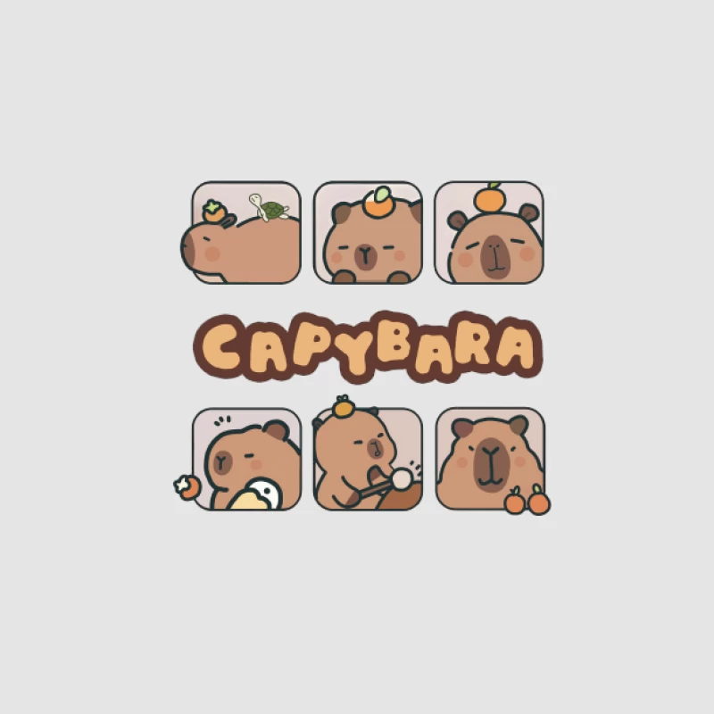 Illustrazioni carine di Capybara Felpa con cappuccio Donna
