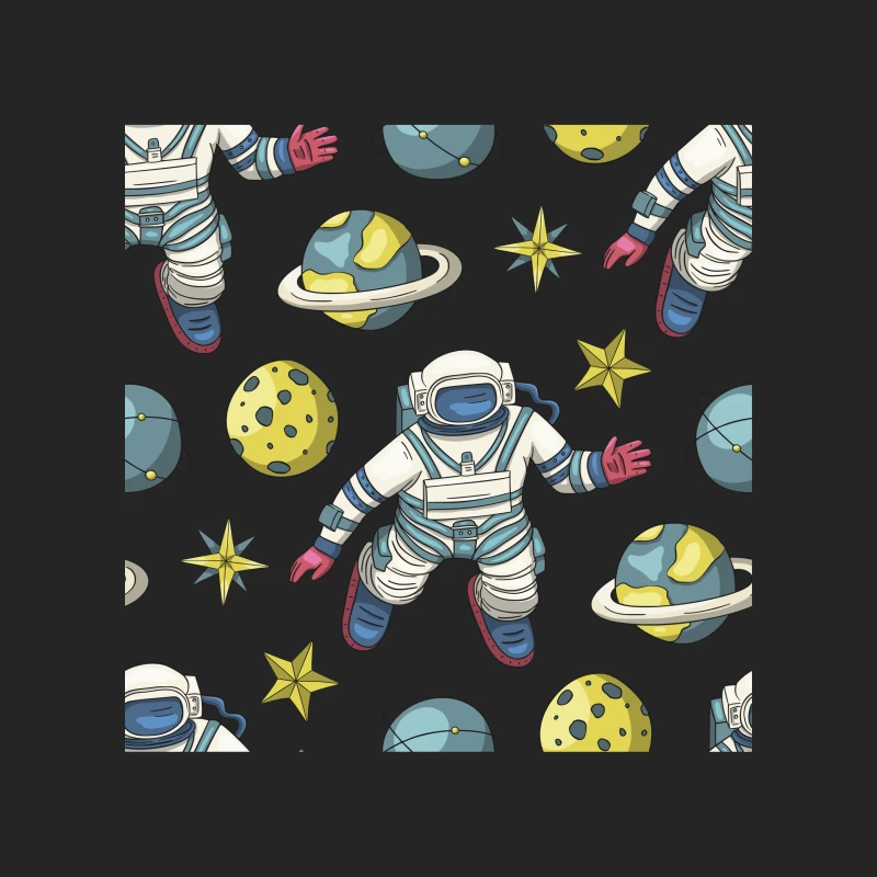 Astronauten und Planeten im Weltraum Herren Pullover Sweatshirt