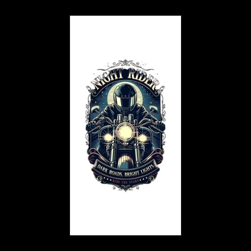 Vintage Night Rider Motorcycle Badge Design iPhone Case