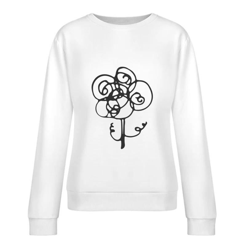 Fleur abstraite tourbillonnante Femme Sweat-shirt à enfiler