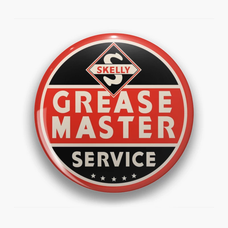 Vintage Skelly Grease Master Service Station Sign Pin