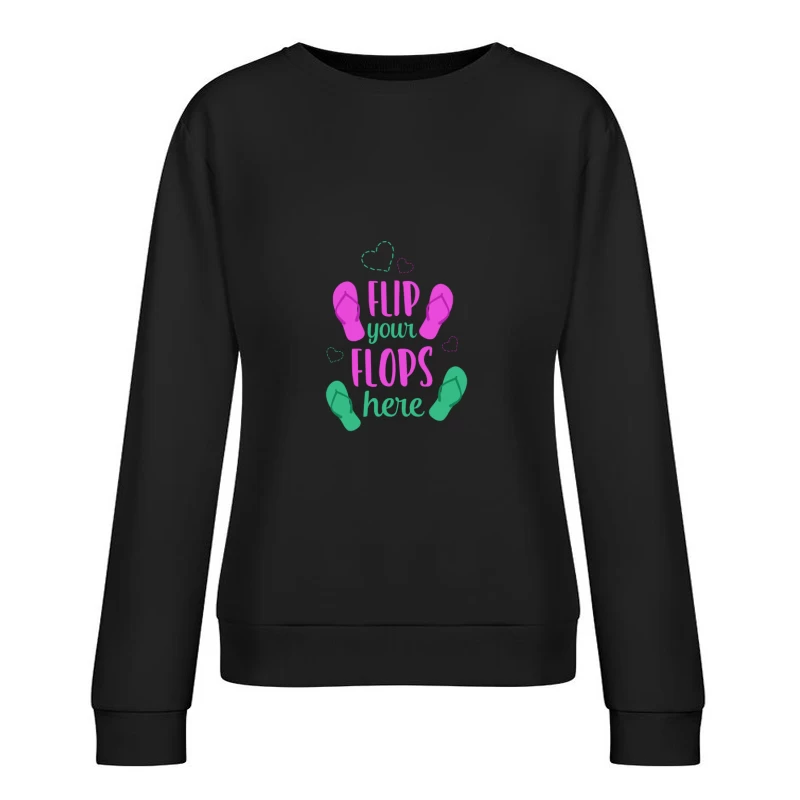 Décoration colorée avec tongs Femme Sweat-shirt à enfiler