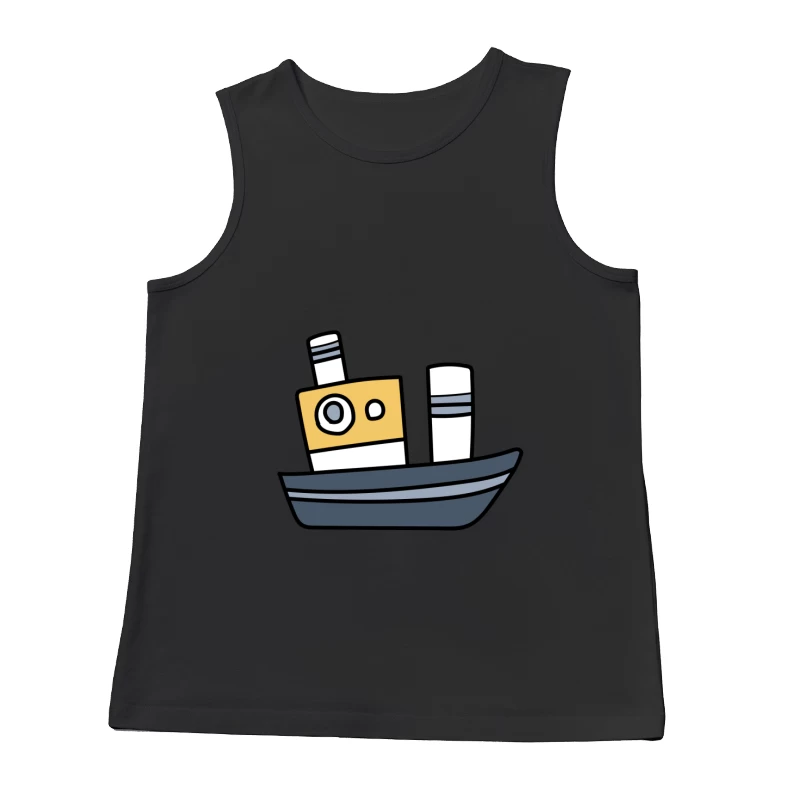 Dessin de petit bateau à vapeur Homme Débardeur