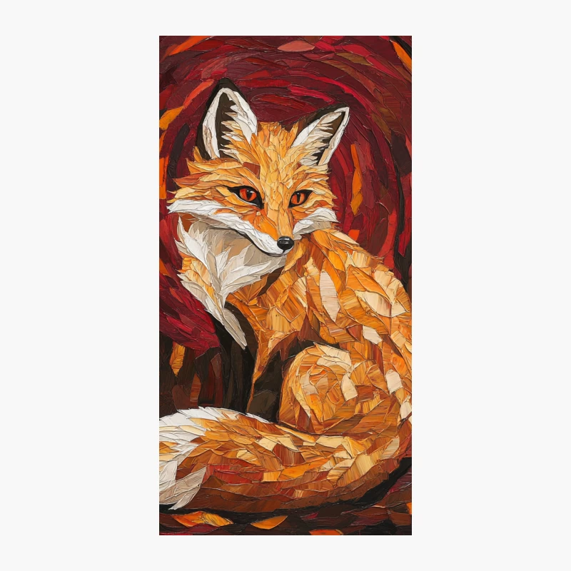 Abstract Fox Painting: Vibrant Wildlife Art iPhone Case