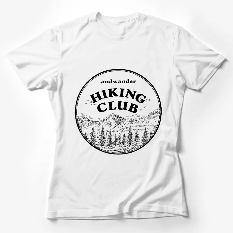 Hiking Club-Logo mit Bergen Damen T-Shirt