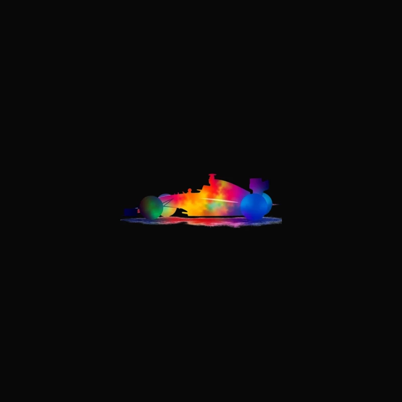 Colorful Abstract Race Car Silhouette Coffee Mug