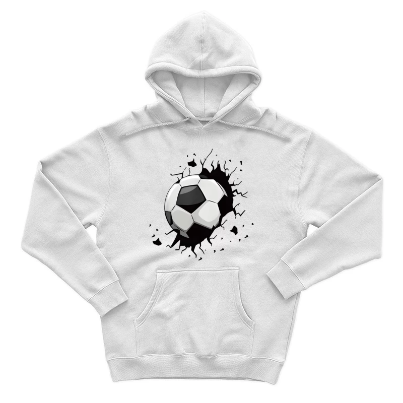Fußball zerbricht die Wand Herren Pullover Hoodie