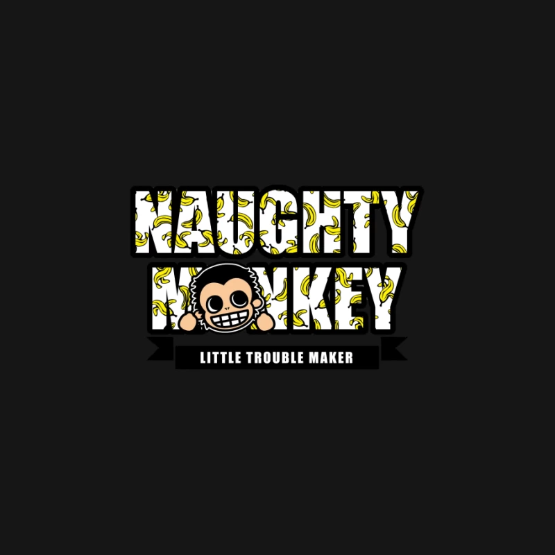Frecher Affe mit Bananenmotiv Herren T-Shirt