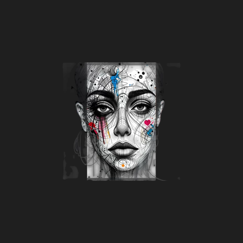 Abstract girl statue Desk Mat