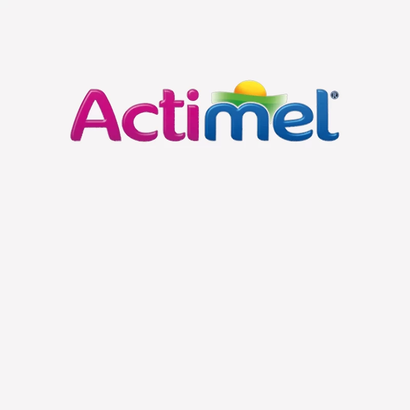 Actimel Dairy Brand Colorful Logo Design Male T-Shirt