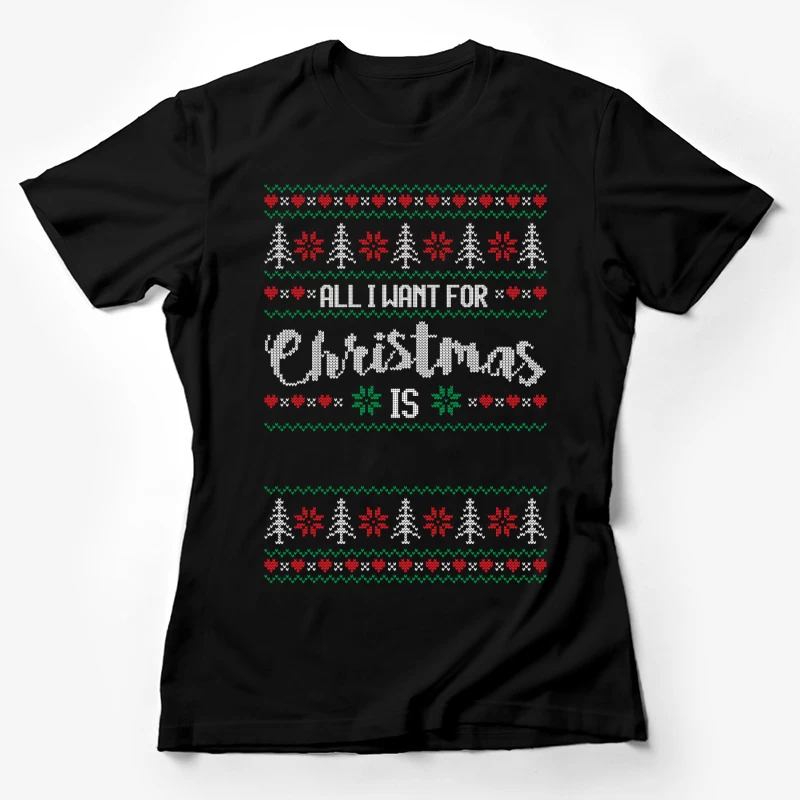 Motif de Noël en tricot Femme T-Shirt