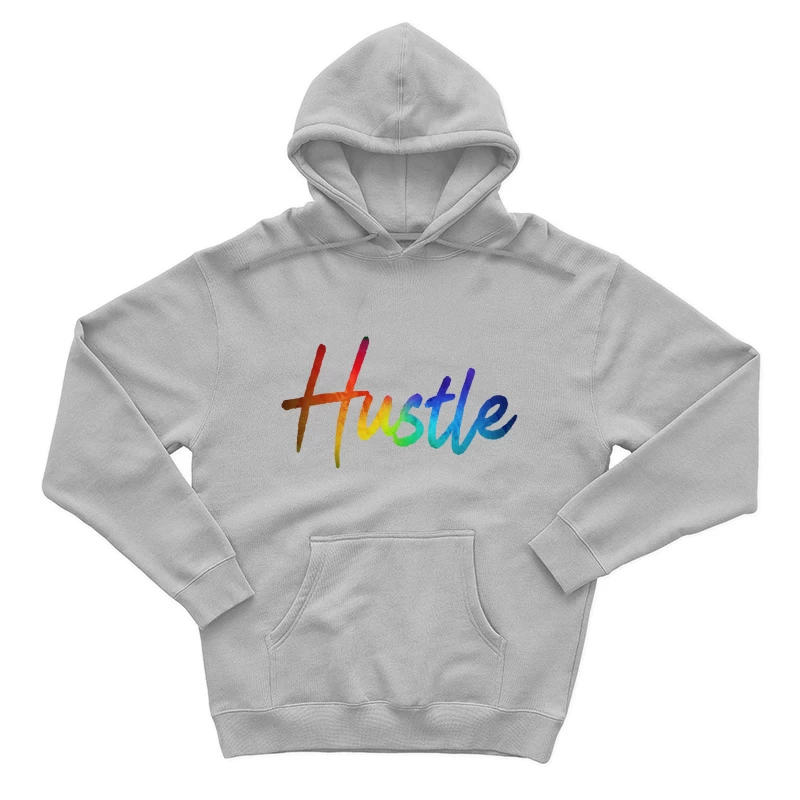 Colorful Hustle Typography Male Pullover Hoodie