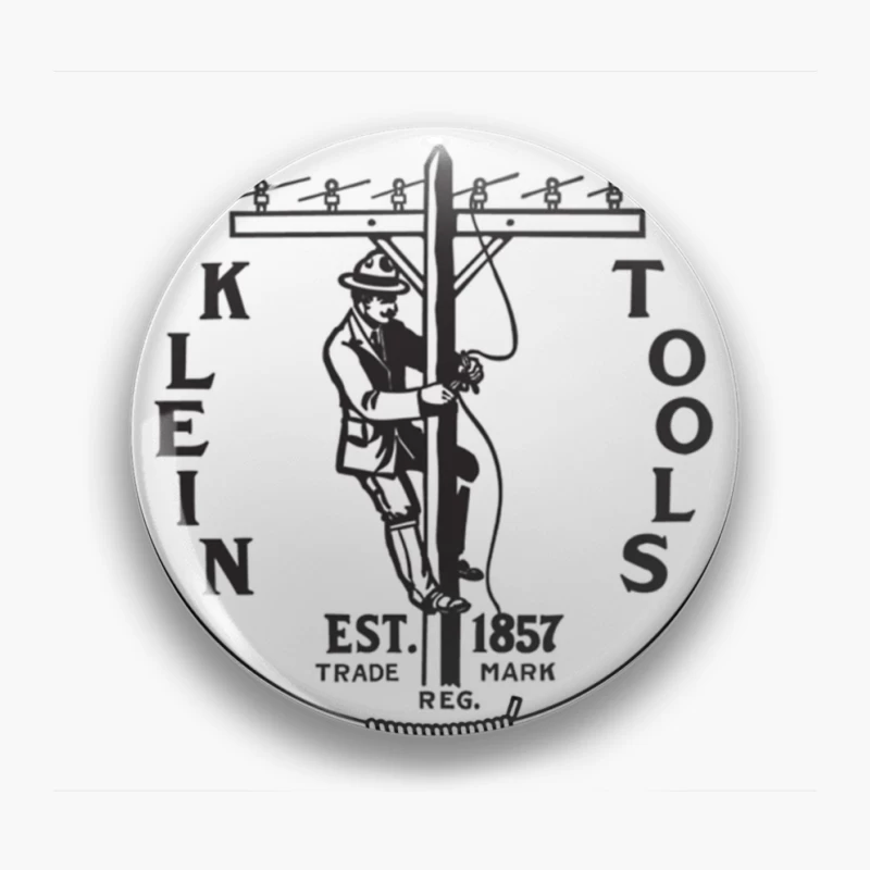 Klein Tools Vintage Lineman Logo Est. 1857 Pin