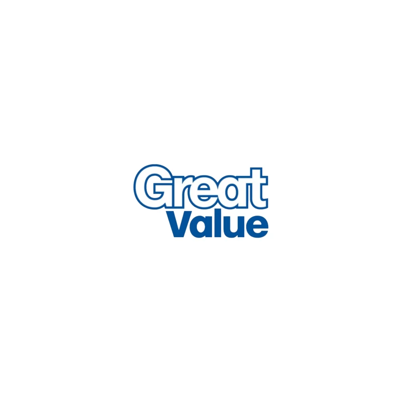 Great Value Walmart Store Brand Logo in Blue Text iPhone Case