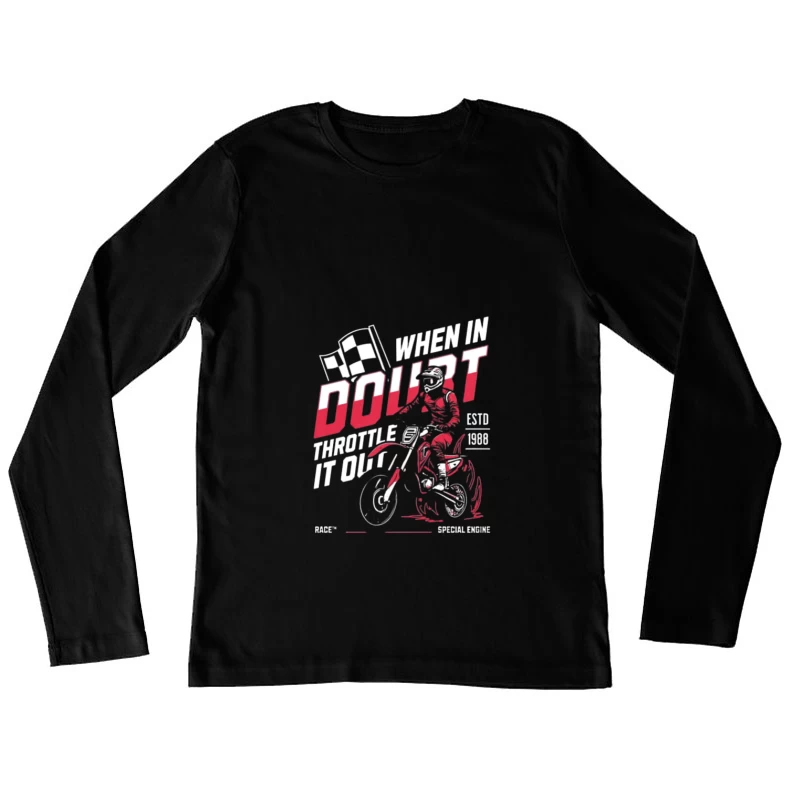 Conduite extrême à moto Femme Manches Longues T-Shirt