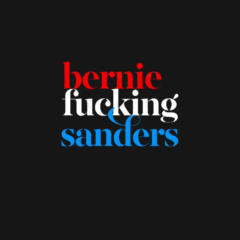 Bernie Fucking Sanders - Red, White And Blue Typography Design Desk Mat