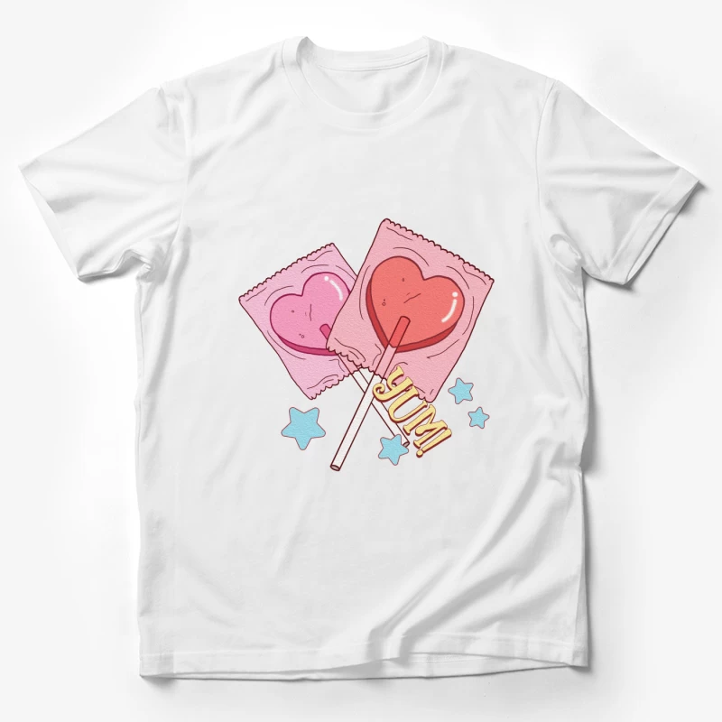Herzförmige Lutscher Illustration Herren T-Shirt