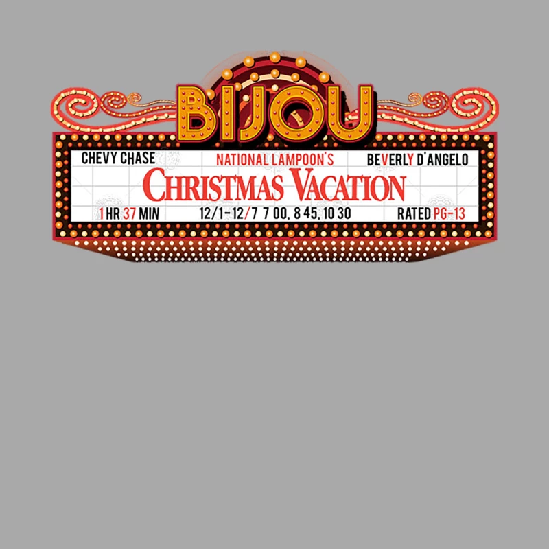 Christmas Vacation Marquee Male Pullover Hoodie