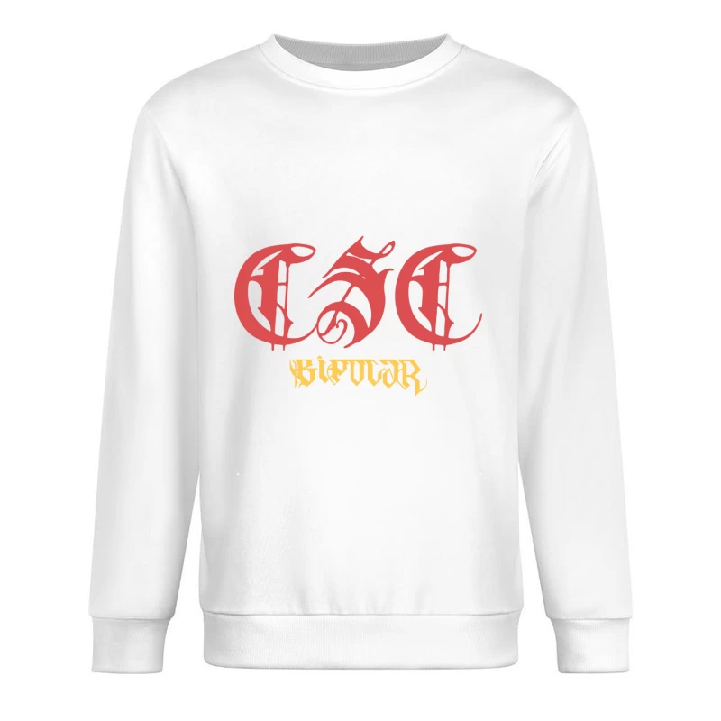 Gothic Stil Schriftzug Herren Pullover Sweatshirt