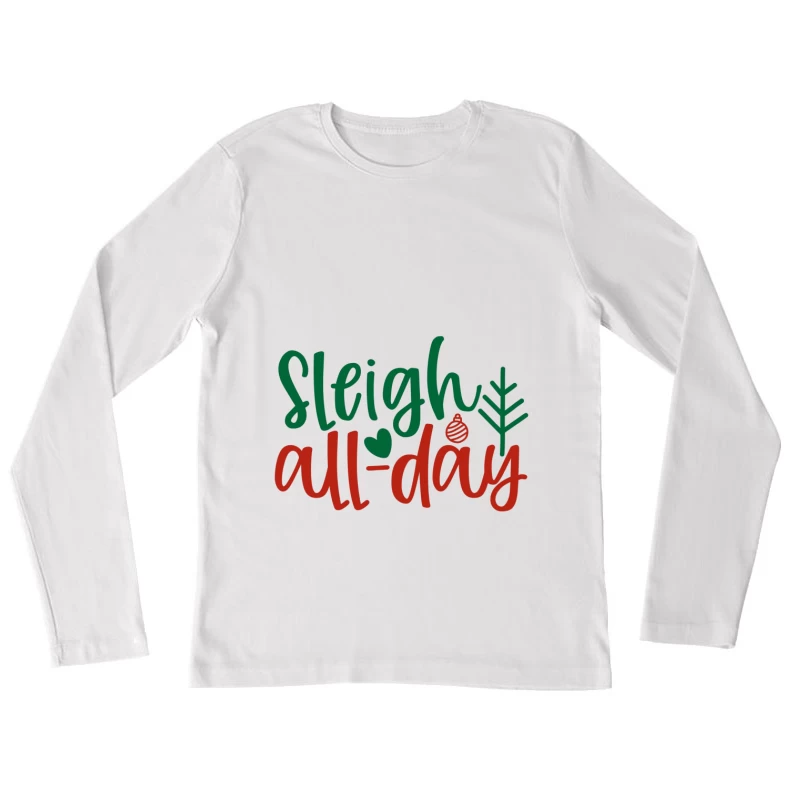 Design festif pour Noël Femme Manches Longues T-Shirt