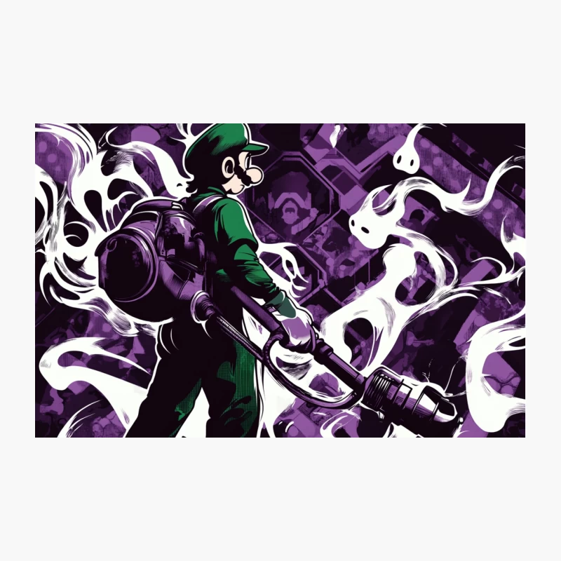 Luigi's Ghostly Adventure: Stylized Video Game Art Travel Mug