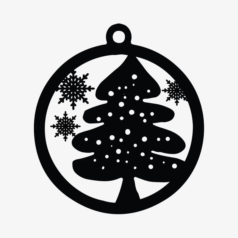 Décoration en bois de Noël avec arbre et flocons Homme Sweat-shirt à enfiler