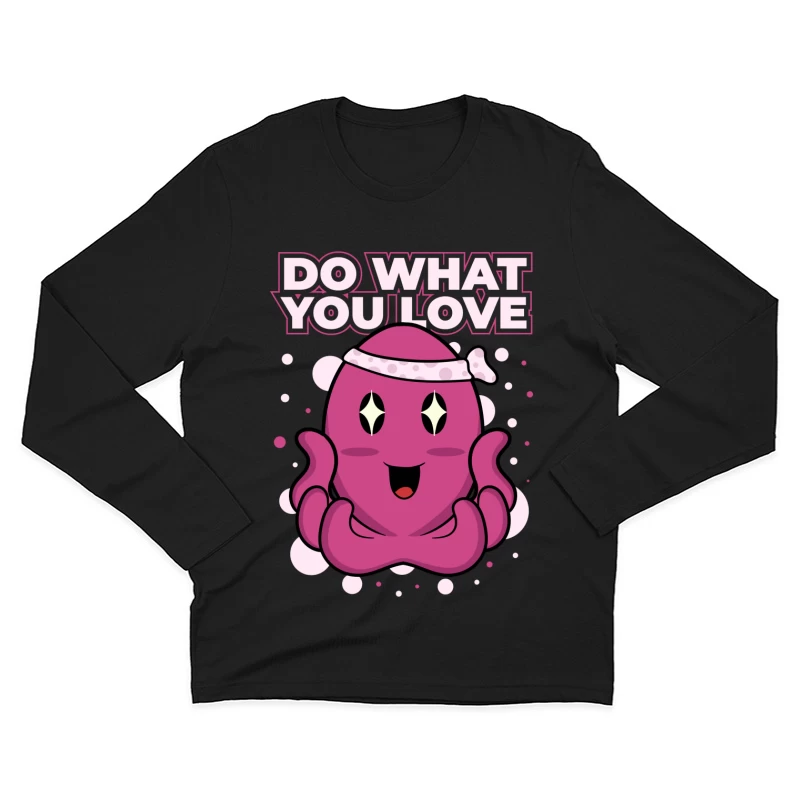 Playful Octopus Motivational Art Male Long Sleeve T-Shirt