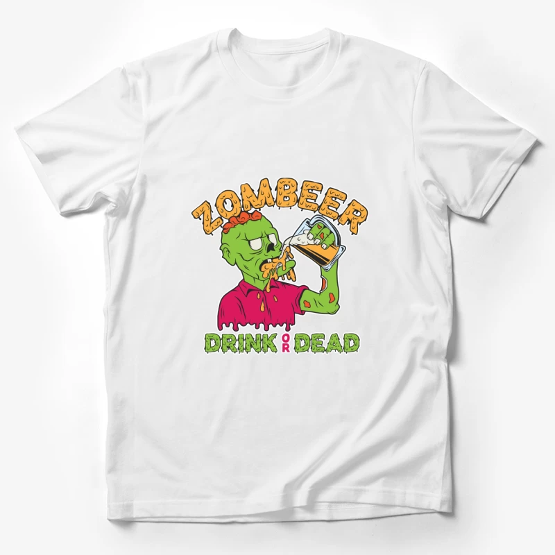 Zombie Beer Illustration Male T-Shirt